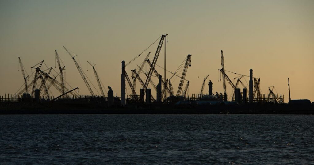 Sabine Pass gas plant Louisiana HSBC greenwashing environment Washington PostGetty Images
